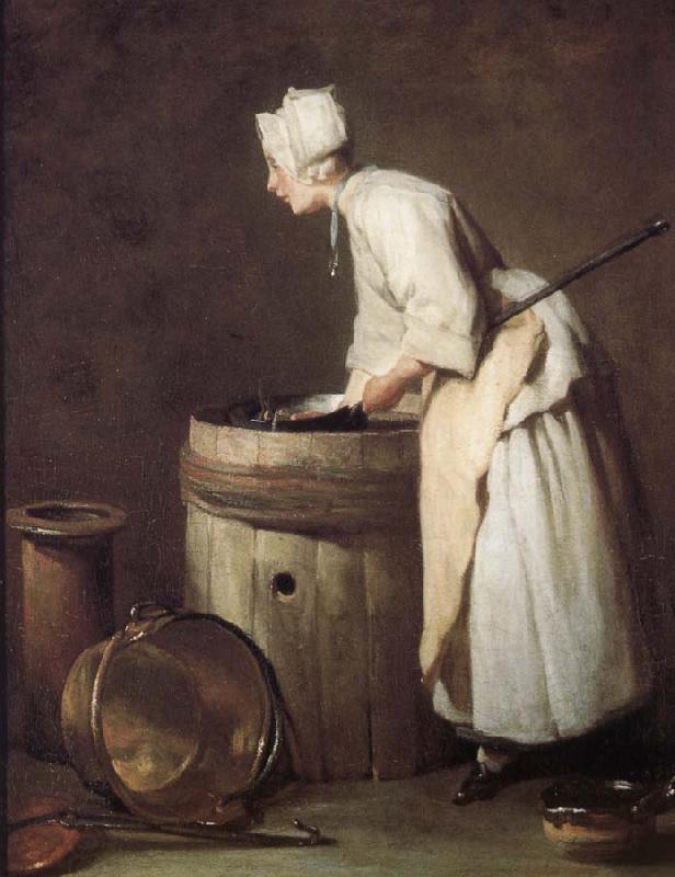 Jean Baptiste Simeon Chardin Cleaning maid oil painting picture